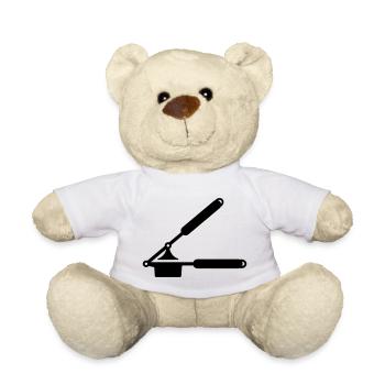 Presse-ail ou presse à spaetzle - Nounours - blanc - Devant