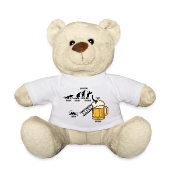 Design de bière amusant, parfait pour l’équipage de l’enterrement de vie de garçon - Nounours - blanc - Devant