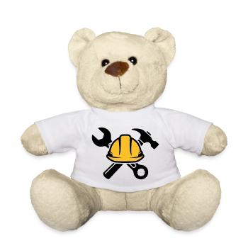 Craftsmen & Construction Workers | Tool Logo - Teddy Bear - white - Front