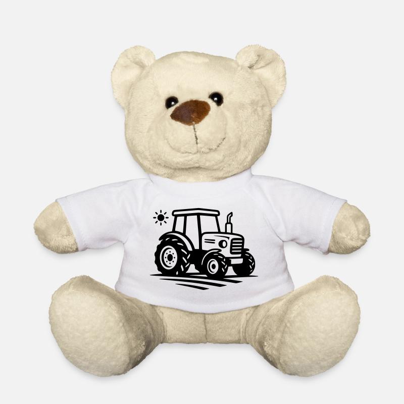 Landwirtschaft & Bauernhof | Traktor Logo - Teddy - Weiß