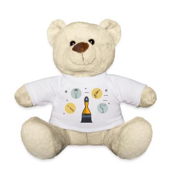 Mittelbürste und DIY-Malwerkzeuge - Teddy - Weiß - Vorne