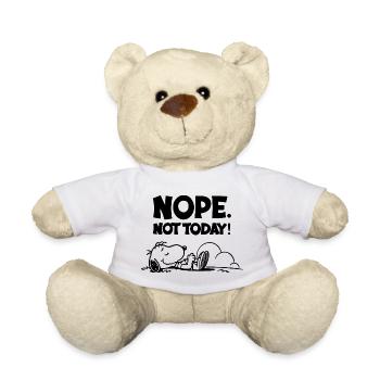 Nope not today funny lazy Dog - Teddy - Weiß - Vorne