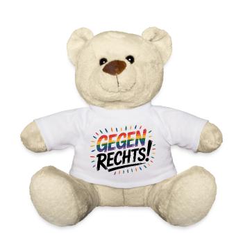 Gegen Rechts - Cool Pride Logo - Teddy - Weiß - Vorne