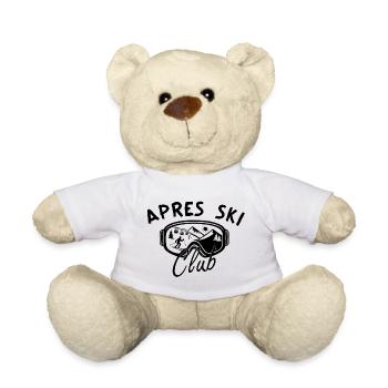 Après Ski Club – Fête de lunettes de ski pour les sports d’hiver - Nounours - blanc - Devant