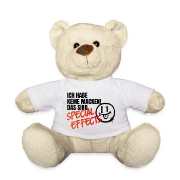 No quirks, but special effects - Teddy Bear - white - Front