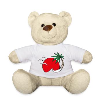 Urlaubsinsel Ferien Holiday Ozean Meer Palme - Teddy - Weiß - Vorne