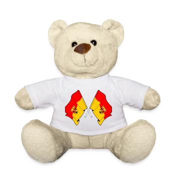Drapeaux du Burgenland Traversés - Nounours - blanc - Devant