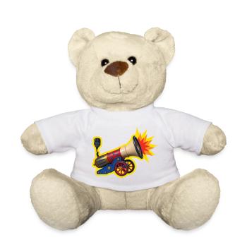 WORDS OVER WAR - freedom & rights - Teddy Bear - white - Front