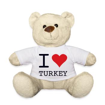 I LOVE TURKEY Türkei - Teddy Bear - white - Front