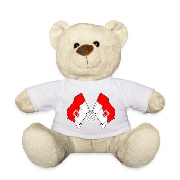 Vorarlberg Flags Crossed - Teddy Bear - white - Front