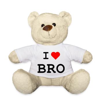 I love Bro - Ich liebe Bro - Teddy - Weiß - Vorne