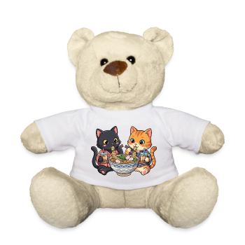 Cats Ramen Bubble Tea - Teddy Bear - white - Front