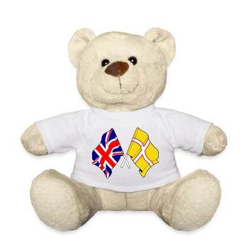 Dorset & Great Britain Cross - Teddy - Weiß - Vorne