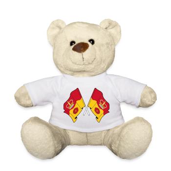 Hampshire Crossed Flags - Teddy Bear - white - Front
