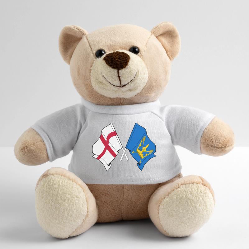Drapeaux croisés du Suffolk et de l’Angleterre Nounours