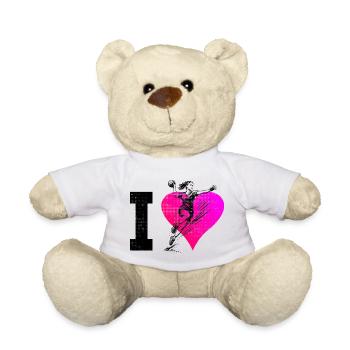 Ich liebe Handball cooles Motiv für Handball fuer - Teddy - Weiß - Vorne