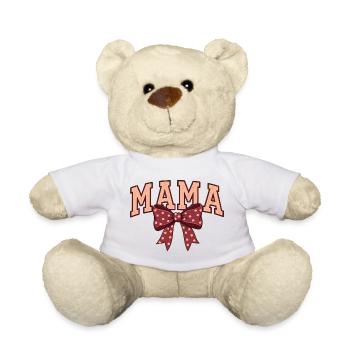 Mom Bow Dots – Mom Motif - Nounours - blanc - Devant