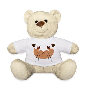 Cute Otter Face Animal Lazy DIY Costume - Teddy Bear - white - Front