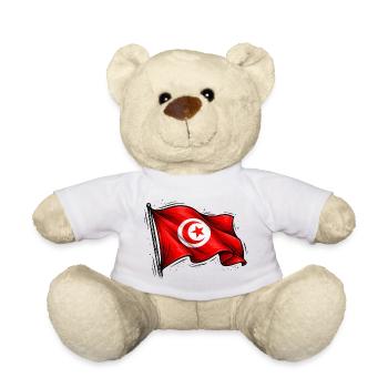 Tunisian flag - Teddy Bear - white - Front