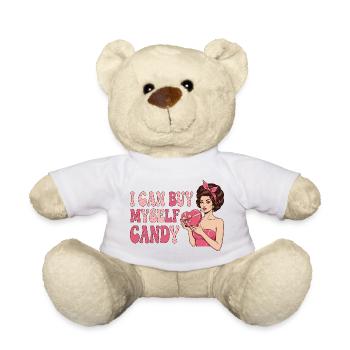 I Can Buy Myself Candy – Retro Pop-Art Design - Teddy - Weiß - Vorne