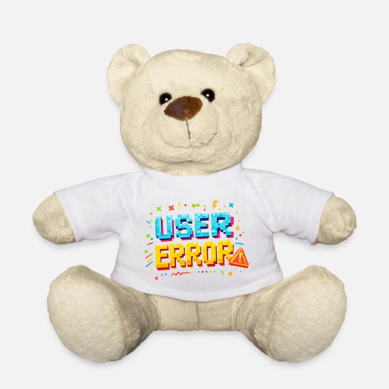 User Error Pixel Art - Teddy Bear - white