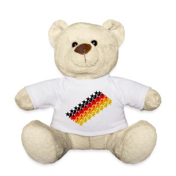 Stars German flag Sporting events - Teddy Bear - white - Front