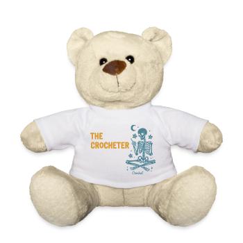 Funny Crochet Lover The Crocheter Skeleton Crochet - Teddy Bear - white - Front