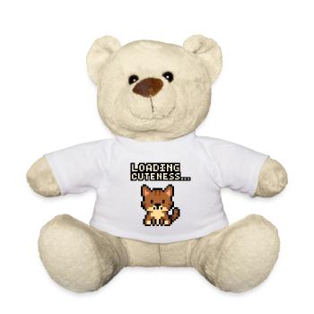 Loading time of the cuteness pixel cat - Teddy Bear - white - Front