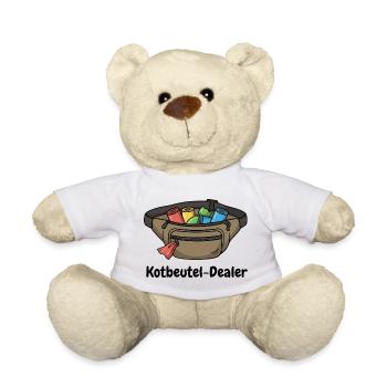 Marchand de sacs de caca - Nounours - blanc - Devant