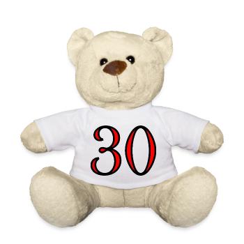 ANNIVERSAIRE. HAPPY BIRTHDAY. JOYEUX ANNIVERSAIRE. - Nounours - blanc - Devant