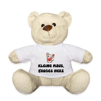 Maus mit Herz - Teddy - Weiß - Vorne