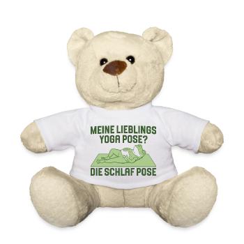 Lieblings Yoga Pose Frosch Meditation - Teddy - Weiß - Vorne