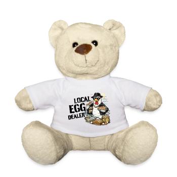 Local Egg Dealer – Lustiger Hahn Eierverkauf - Teddy - Weiß - Vorne