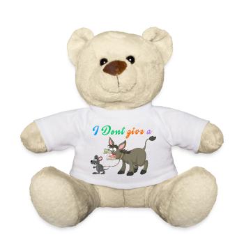 Es ist mir völlig egal, lustiges Esel-Humor-Design - Teddy - Weiß - Vorne