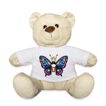 Butterfly Beer King - Teddy Bear - white - Front