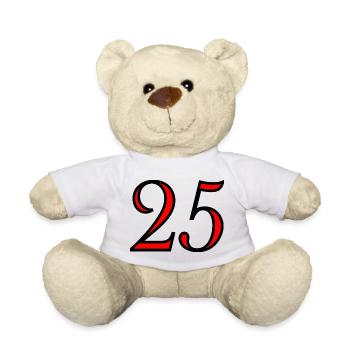 25. 25 YEARS. 25th ANNIVERSARY. 25 YEARS ANNIVERSARY. - Teddy Bear - white - Front
