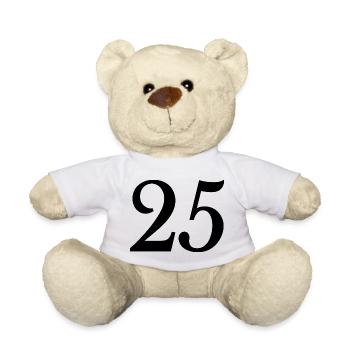 25. 25 YEARS. 25th ANNIVERSARY. 25 YEARS ANNIVERSARY. - Teddy Bear - white - Front