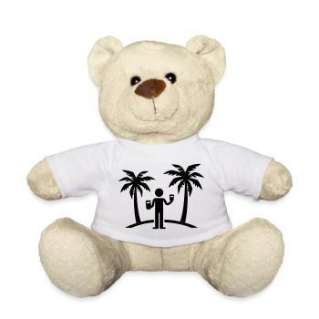 Party Urlaub Insel Drinking - Teddy - Weiß - Vorne