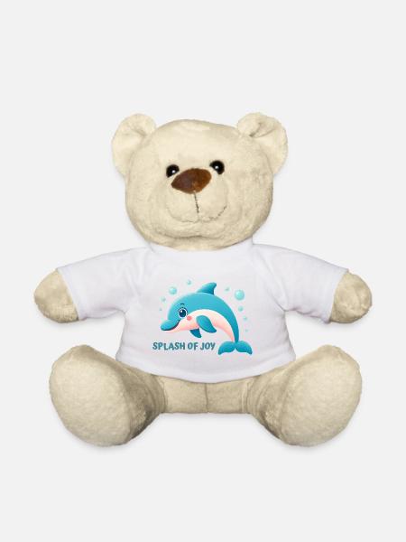 Delfin, der fröhlich planscht - Teddy - Weiß