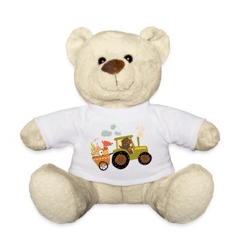 Tiertraktor Abenteuerzug - Teddy - Weiß - Vorne