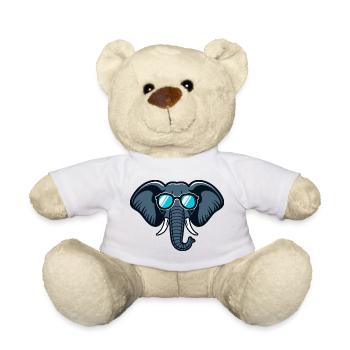 Elefanten-Retro-Brille - Teddy - Weiß - Vorne