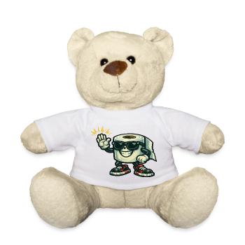 Héros hip-hop en papier toilette avec une basket - Nounours - blanc - Devant