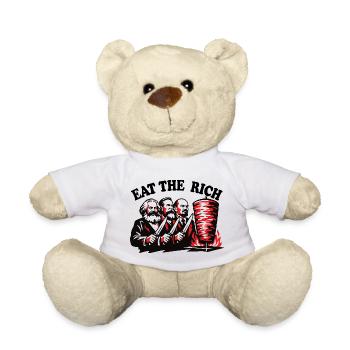 Eat the rich - Marx Engels Lenin - Döner Kebab - Teddy - Weiß - Vorne