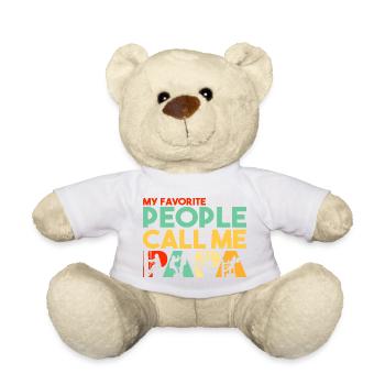 My Favorite People Call Me Papa Line Worker - Teddy Bear - white - Front