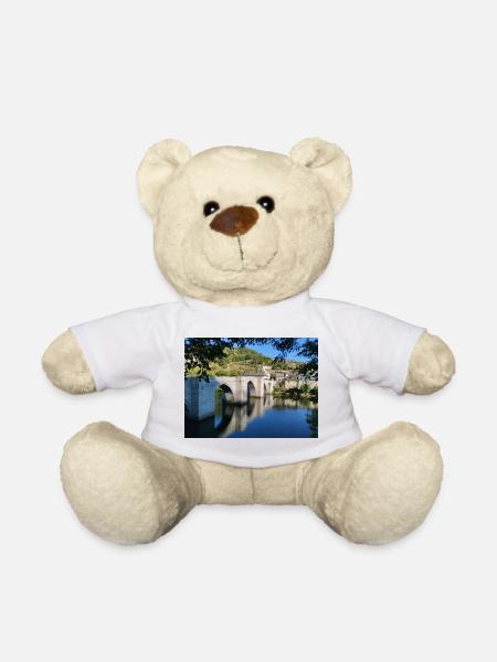 Wild Lake & Castle – Nature Landscape France - Teddy Bear - white