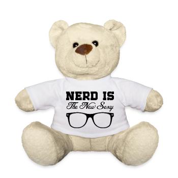 Nerd Is The New Sexy Funny Geek Glasses Art - Teddy - Weiß - Vorne