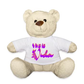 On Life Flower Design - Teddy Bear - white - Front