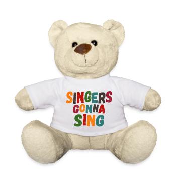 Singers going to sing - Teddy Bear - white - Front