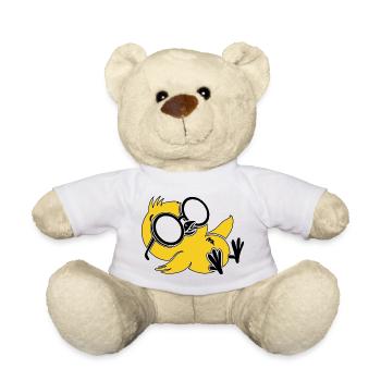 Cool Chill Penguin Sunglasses Funny Summer Tee - Teddy Bear - white - Front
