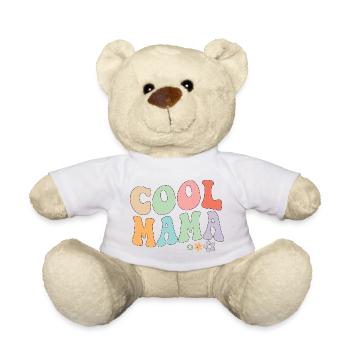 Cool Mama Retro-Blumen - Teddy - Weiß - Vorne